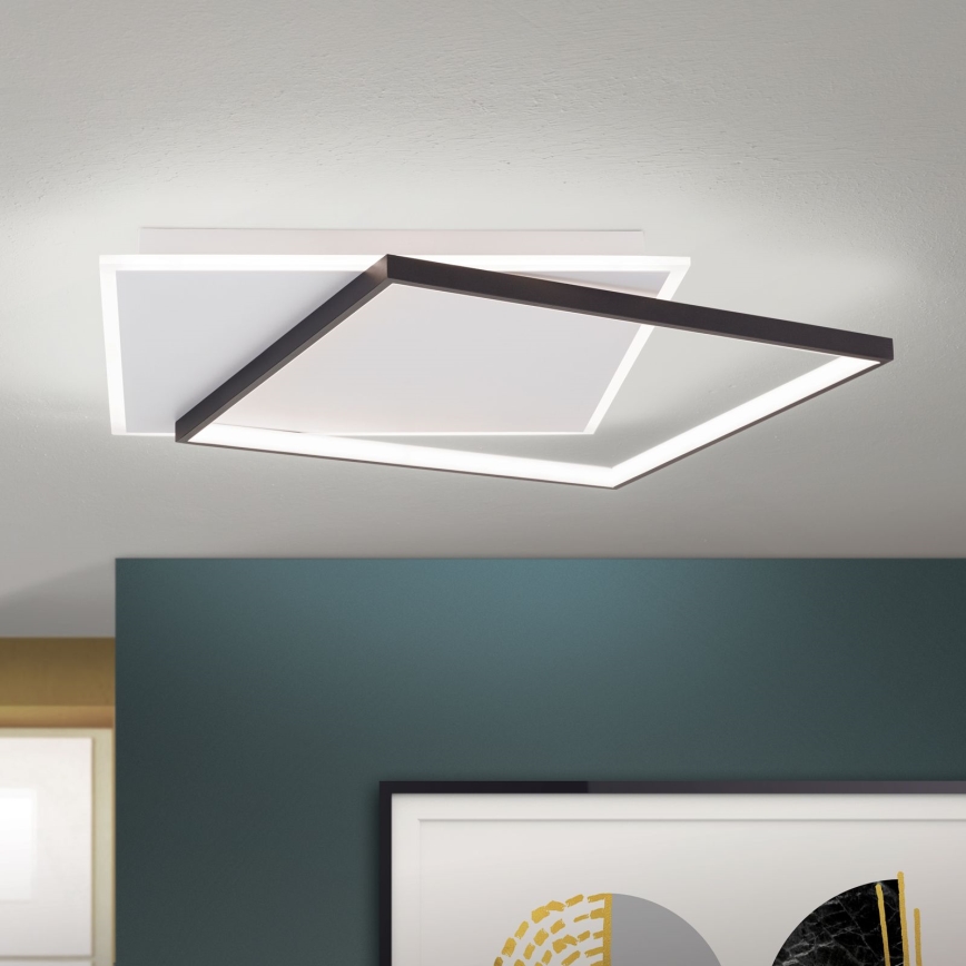 Dimbare LED Plafondlamp EMANUEL LED/50W/230V wit/zwart