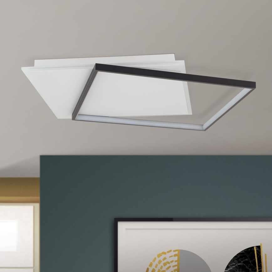 Dimbare LED Plafondlamp EMANUEL LED/50W/230V wit/zwart
