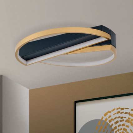 Dimbare LED Plafondlamp OLGA LED/28W/230V goud/zwart