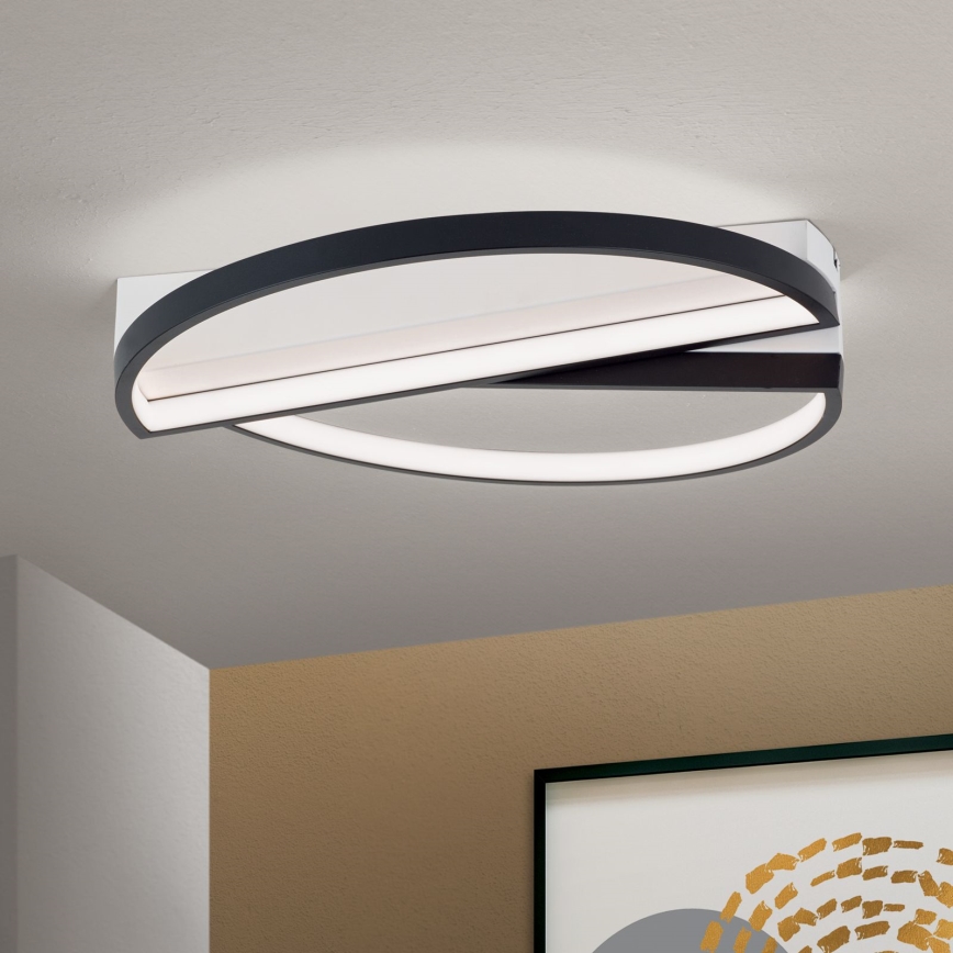 Dimbare LED Plafondlamp OLGA LED/28W/230V zwart/wit
