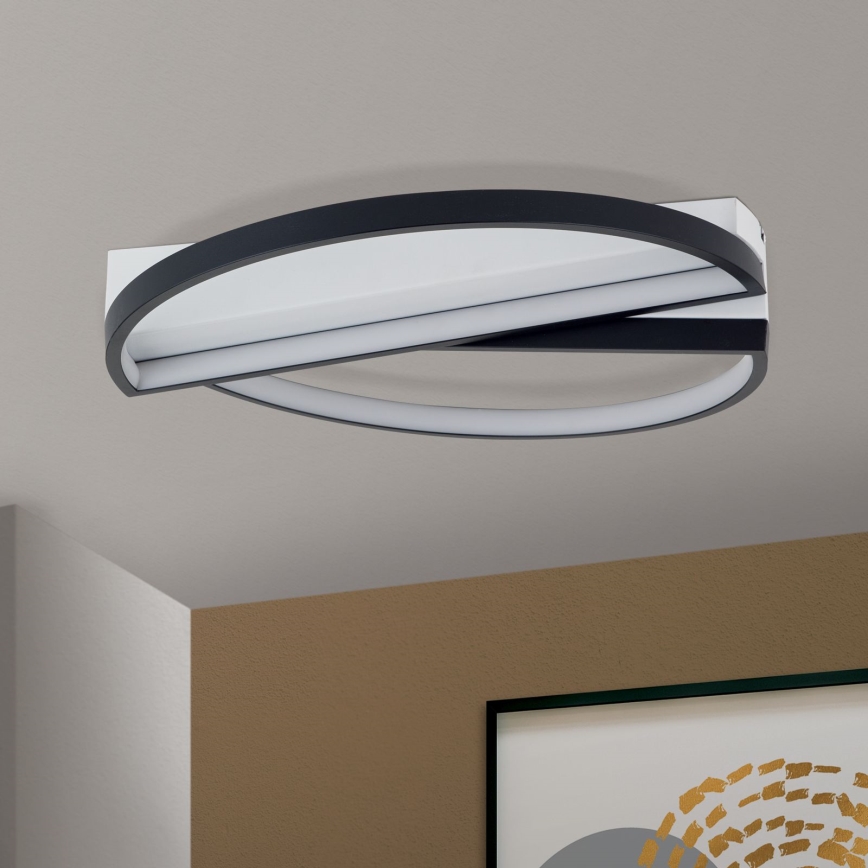 Dimbare LED Plafondlamp OLGA LED/28W/230V zwart/wit