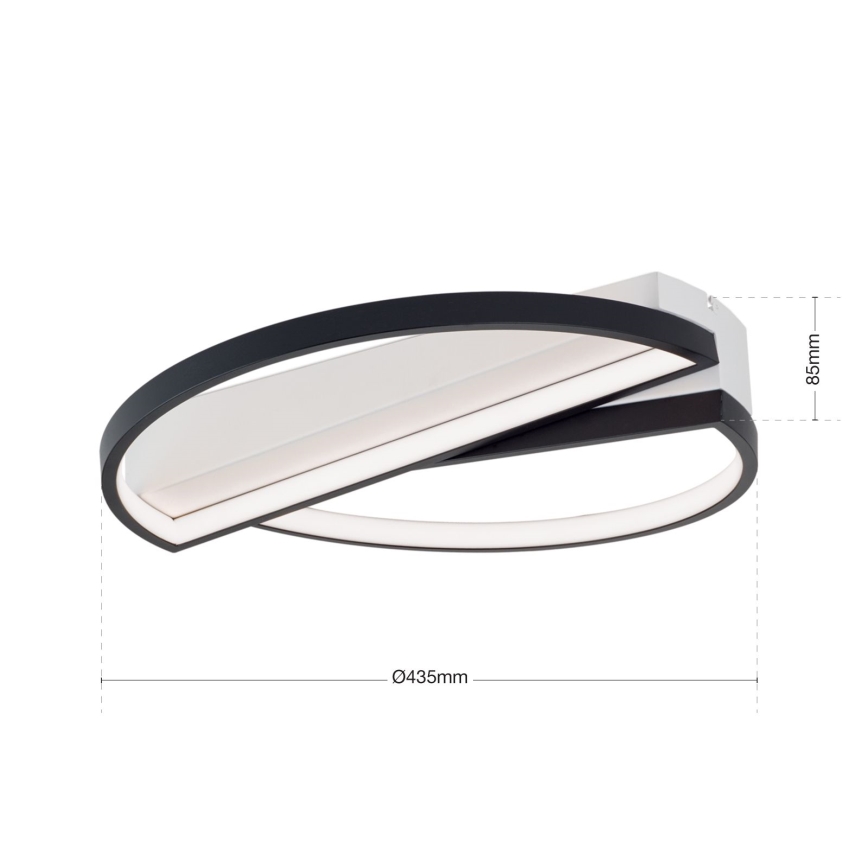 LED Dimbaar Plafondlamp OLGA LED/28W/230V zwart/wit