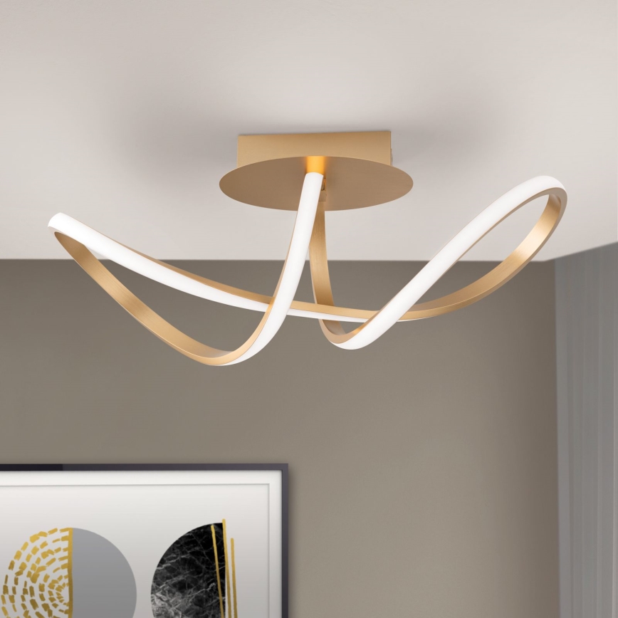 Dimbare LED bevestigde hanglamp CIRCUS LED/30W/230V goud