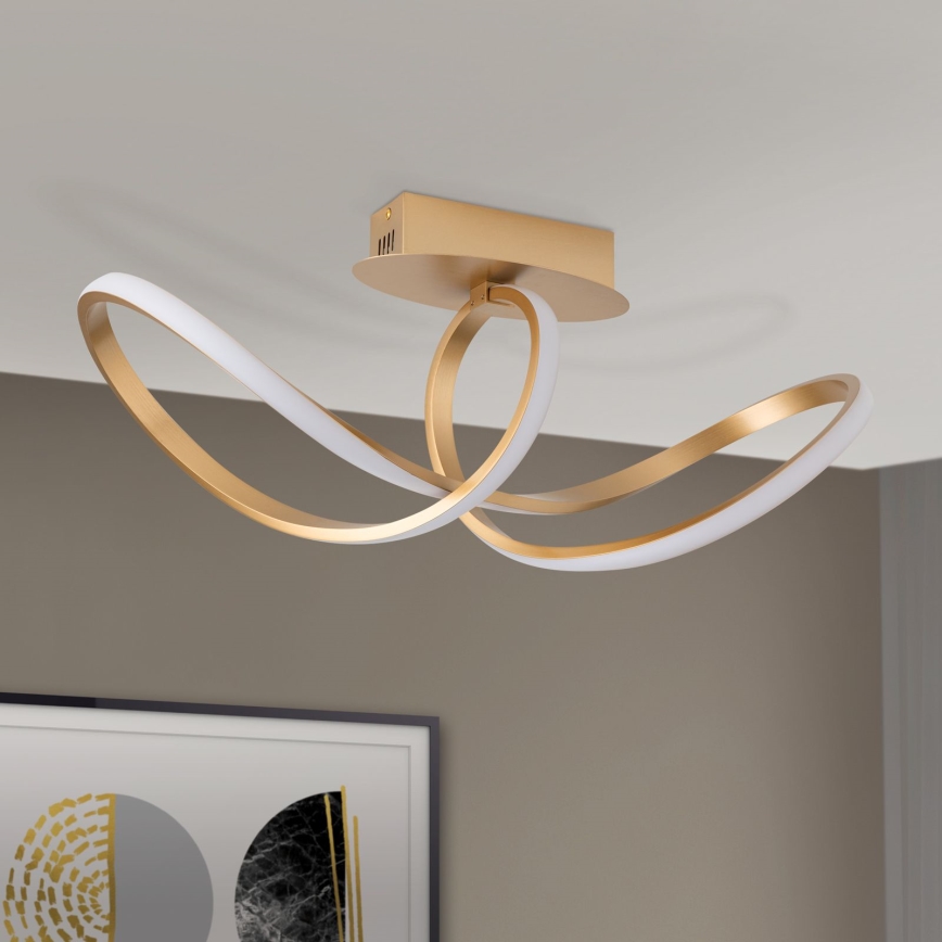 Dimbare LED bevestigde hanglamp CIRCUS LED/30W/230V goud