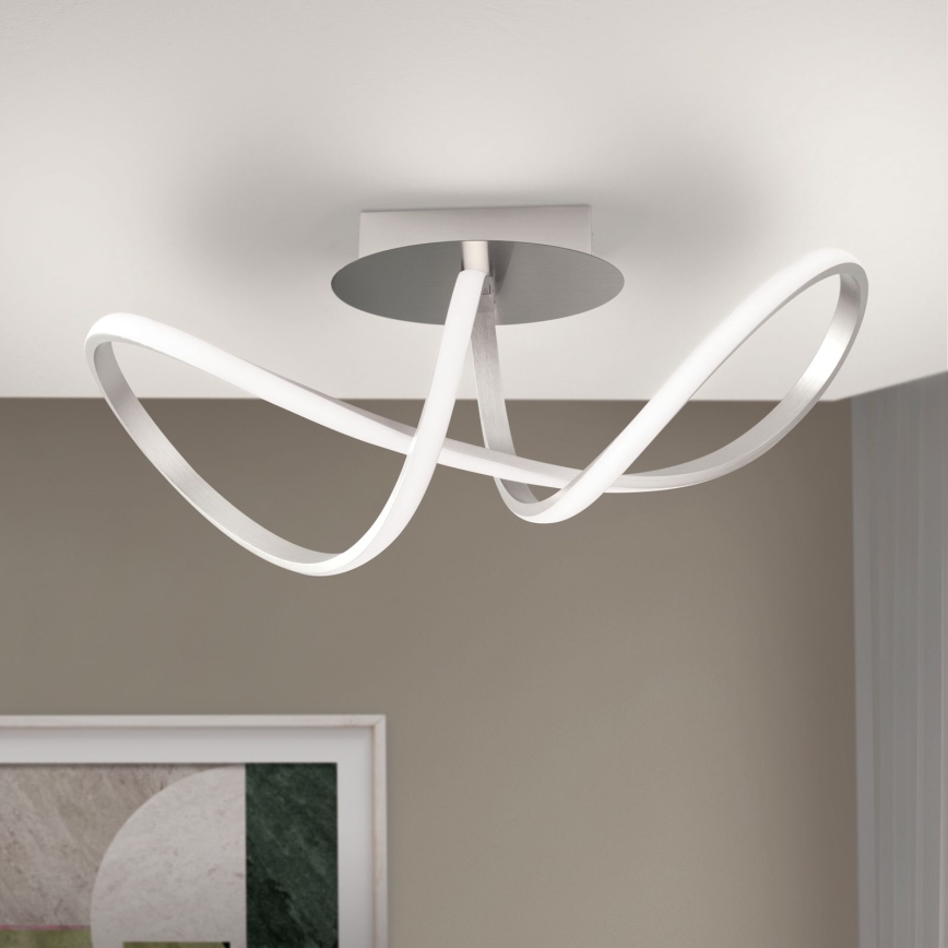 Dimbare LED bevestigde hanglamp CIRCUS LED/30W/230V mat chroom