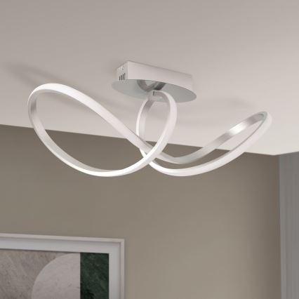 Dimbare LED bevestigde hanglamp CIRCUS LED/30W/230V mat chroom