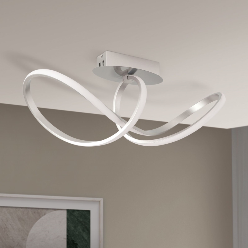Dimbare LED bevestigde hanglamp CIRCUS LED/30W/230V mat chroom