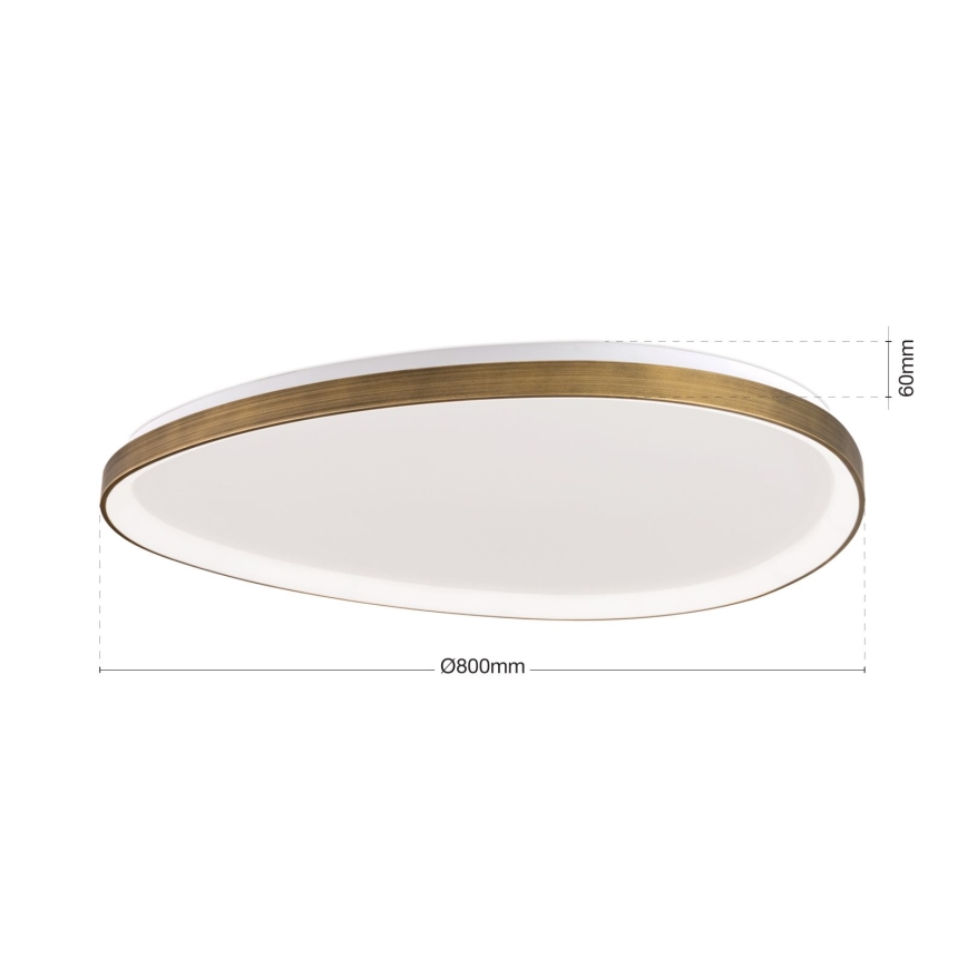 LED Plafondlamp CHARLIE LED/72W/230V diameter 80 cm goud
