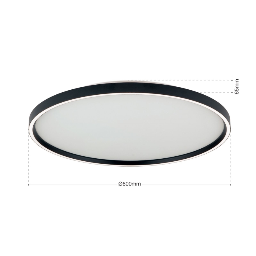 Dimbare LED Plafondlamp MASCA LED/47W/230V 2700/3350/4000K diameter 60 cm zwart