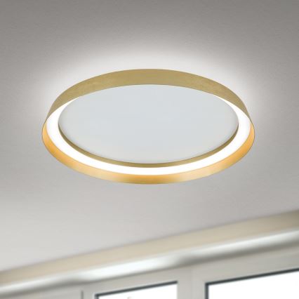 Dimbare LED Plafondlamp MANTA LED/38W/230V 2700/3000/4000K diameter 45 cm goud