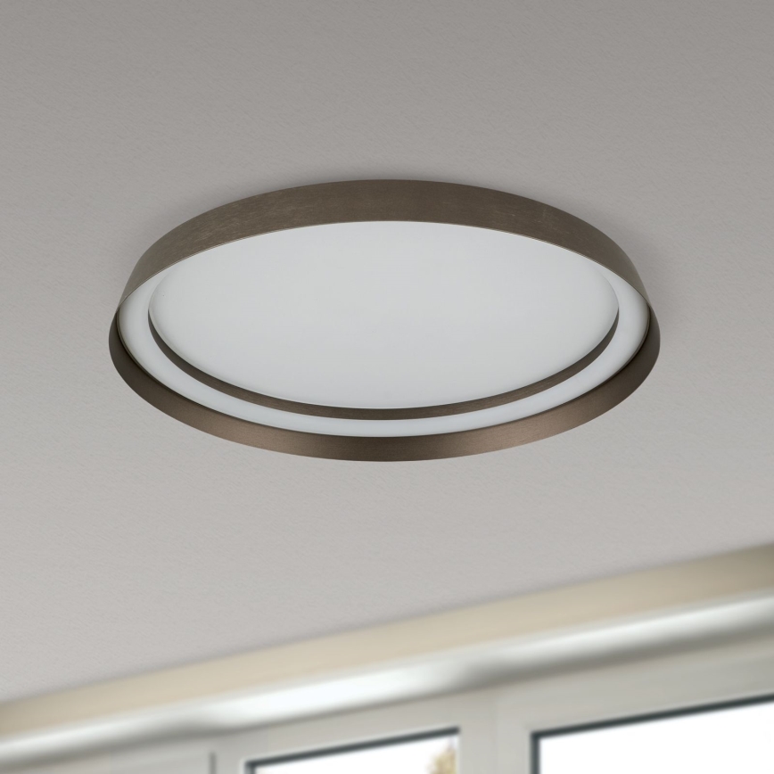 LED Dimbaar Plafondlamp MANTA LED/38W/230V 2700/3000/4000K Ø 45 cm bruin