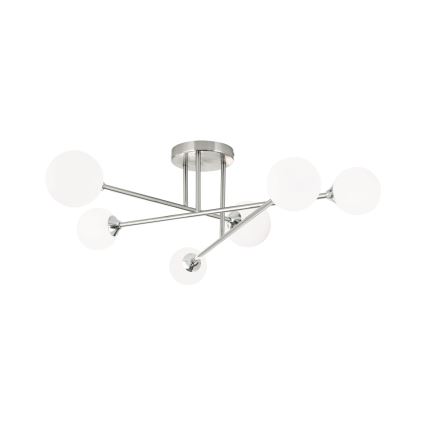 Bevestigde hanglamp SNOWWHITE 6xG9/20W/230V diameter 84 cm mat chroom