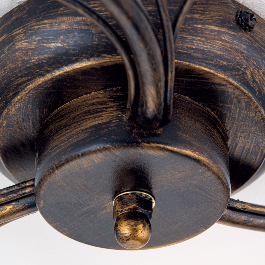 Bevestigde hanglamp SISI 3xE14/40W/230V diameter 60 cm brons/patina