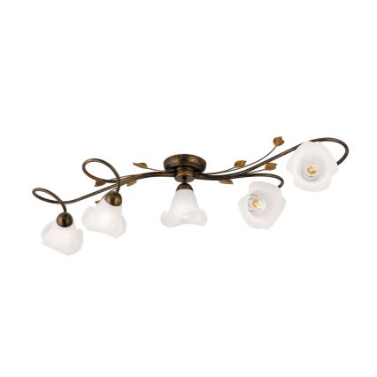 Bevestigde hanglamp SISI 5xE14/40W/230V brons/patina