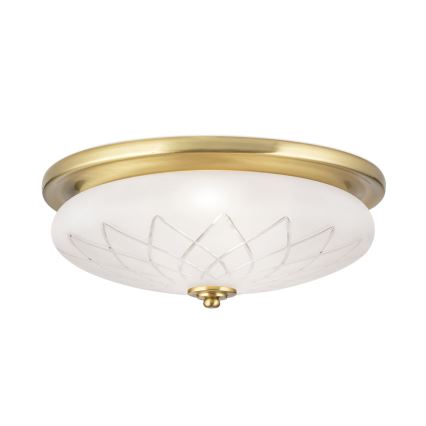 Plafondlamp PORTO 2xE27/40W/230V diameter 37 cm goud