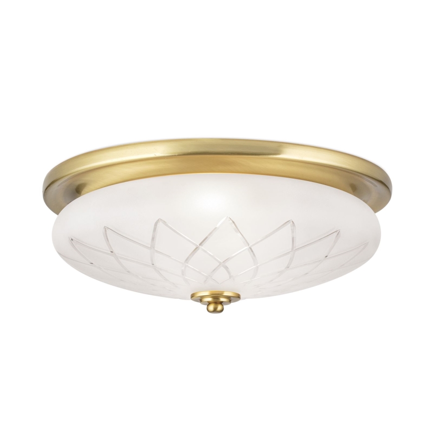Plafondlamp PORTO 2xE27/40W/230V diameter 37 cm goud
