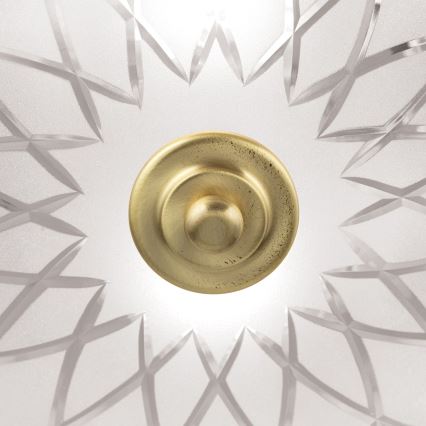 Plafondlamp PORTO 2xE27/40W/230V diameter 37 cm goud