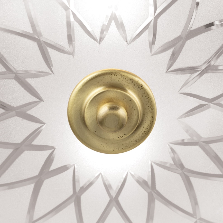 Plafondlamp PORTO 2xE27/40W/230V diameter 37 cm goud