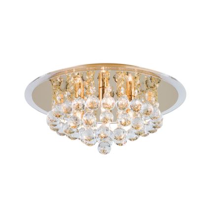 Kristallen plafondlamp GLORIA 4xG9/40W/230V diameter 38 cm goud