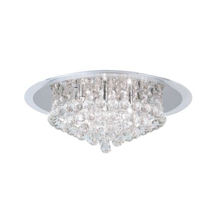 Kristallen plafondlamp GLORIA 6xG9/40W/230V diameter 50 cm doorzichtig/glanzend chroom