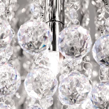 Kristallen plafondlamp GLORIA 6xG9/40W/230V diameter 50 cm doorzichtig/glanzend chroom
