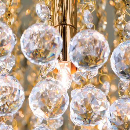 Kristallen plafondlamp GLORIA 6xG9/40W/230V diameter 50 cm goud