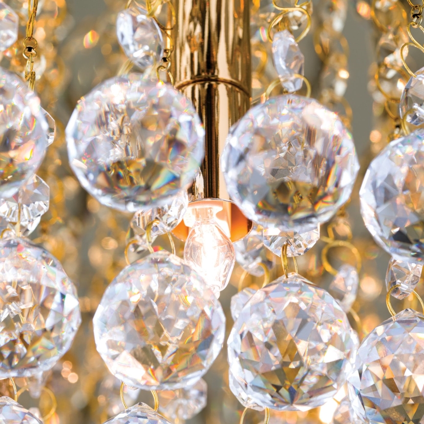 Kristallen plafondlamp GLORIA 6xG9/40W/230V diameter 50 cm goud