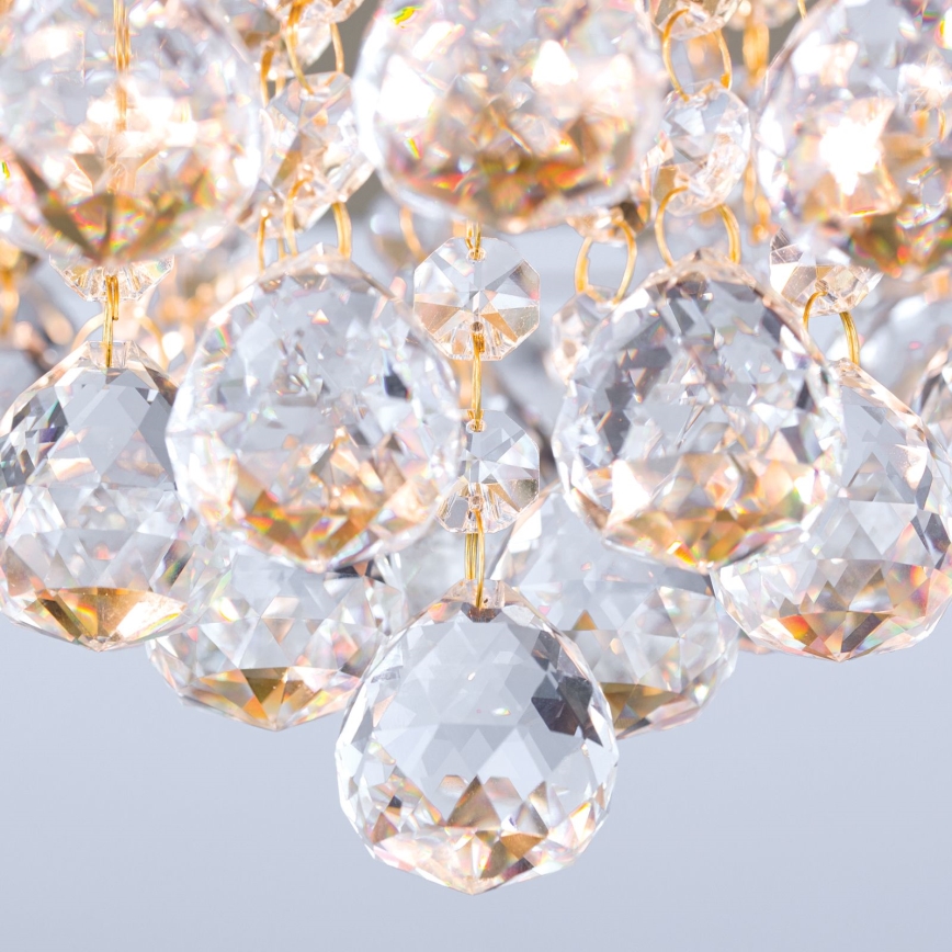 Kristallen plafondlamp GLORIA 6xG9/40W/230V diameter 50 cm goud