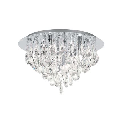 Kristallen plafondlamp CELESTE 6xG9/40W/230V diameter 45 cm glanzend chroom