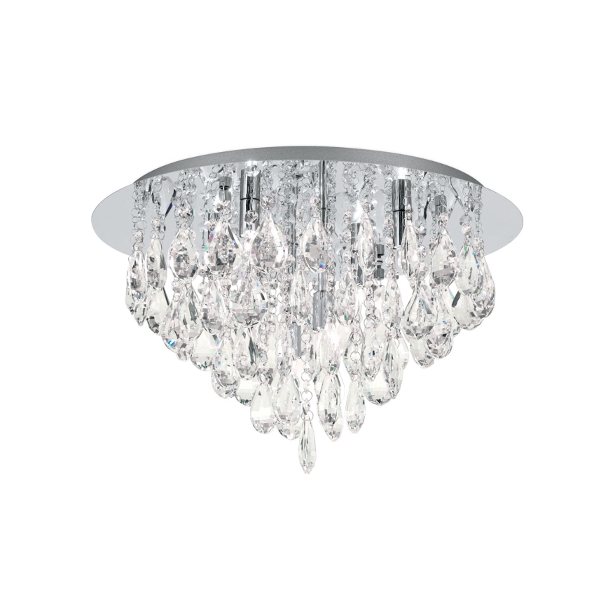 Kristallen plafondlamp CELESTE 6xG9/40W/230V diameter 45 cm glanzend chroom