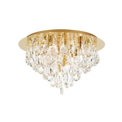 Kristallen plafondlamp CELESTE 6xG9/40W/230V diameter 45 cm goud