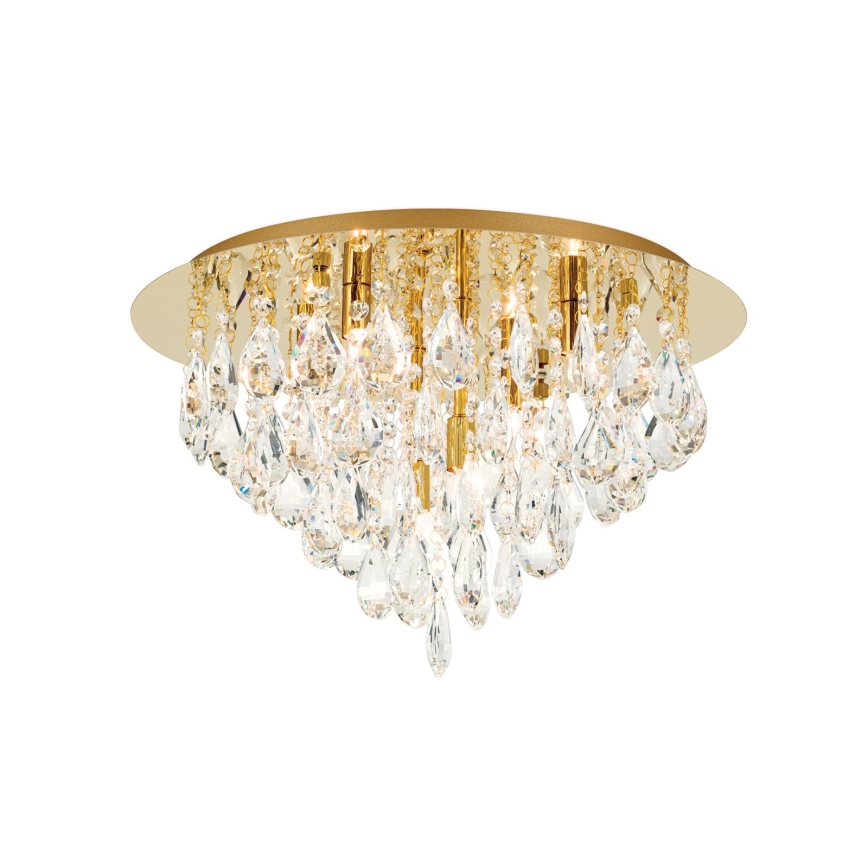 Kristallen plafondlamp CELESTE 6xG9/40W/230V diameter 45 cm goud