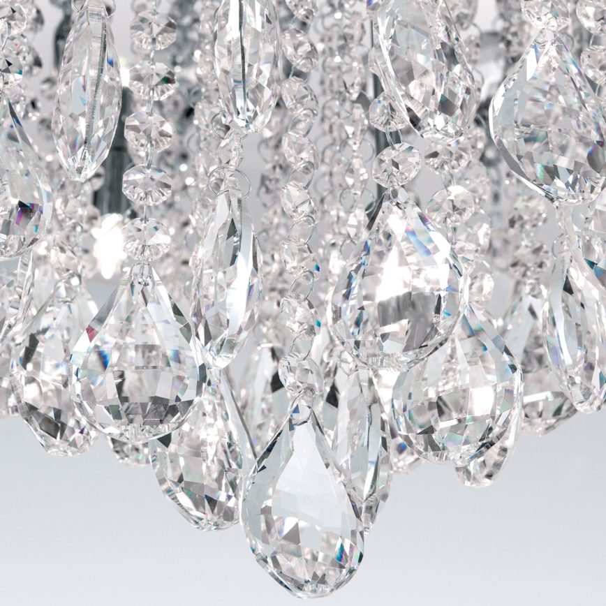 Kristallen plafondlamp CELESTE 12xG9/40W/230V diameter 75 cm glanzend chroom