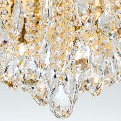 Kristallen plafondlamp CELESTE 12xG9/40W/230V diameter 75 cm goud