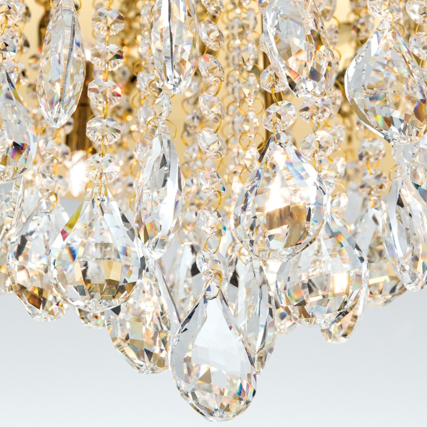 Kristallen plafondlamp CELESTE 12xG9/40W/230V diameter 75 cm goud