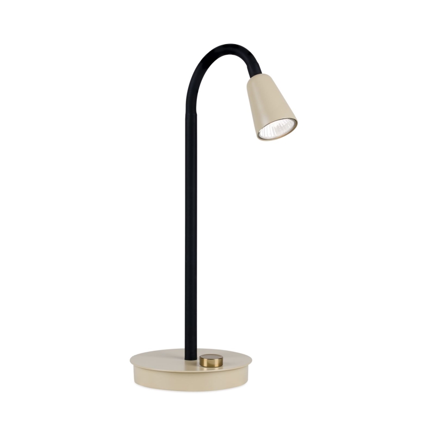 Dimbare flexibele bureaulamp DOTTY 1xGU10/10W/230V beige/zwart