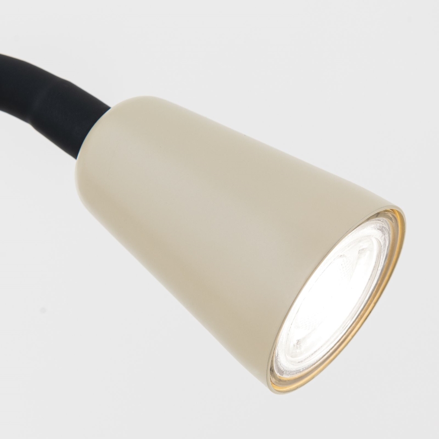 Flexibele tafellamp met klem DOTTY 1xGU10/10W/230V beige/zwart