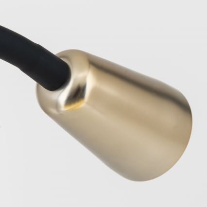 Flexibele bureaulamp met klem DOTTY 1xGU10/10W/230V messing/zwart