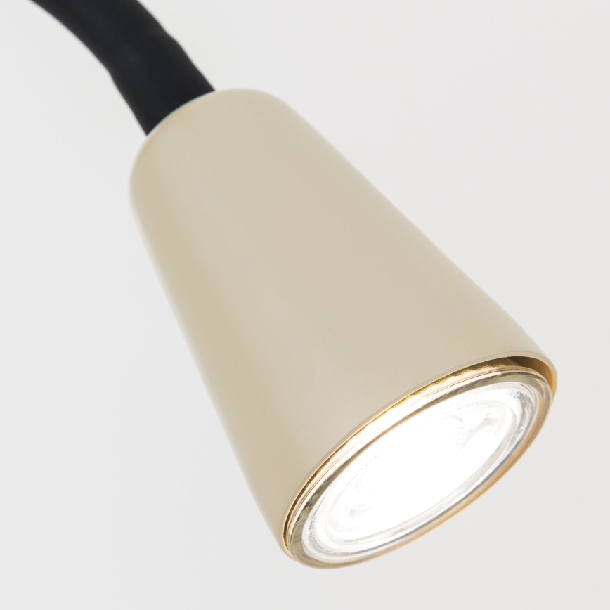 Flexibele tafellamp met klem DOTTY 1xGU10/10W/230V beige/zwart