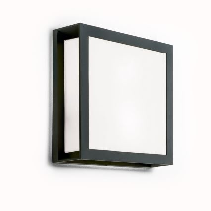 Buitenlamp HENRY 2xE27/15W/230V 26x26 cm IP44 antraciet