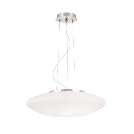 Hanglamp aan een koord BLANC 2xE27/60W/230V diameter 49 cm mat chroom