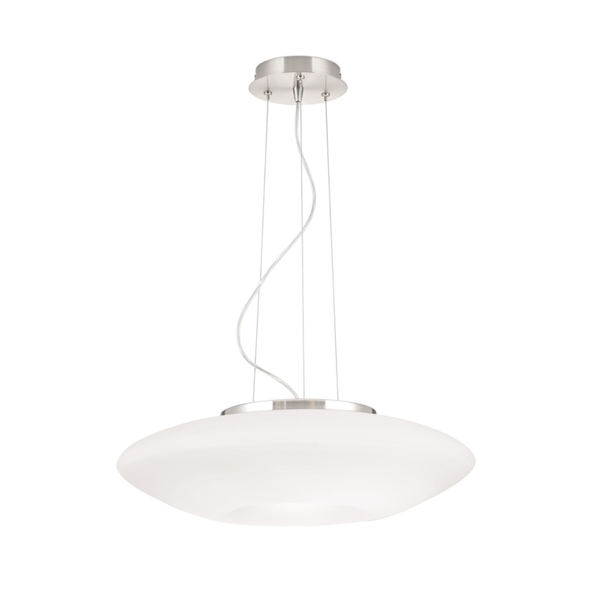 Hanglamp aan een koord BLANC 2xE27/60W/230V diameter 49 cm mat chroom