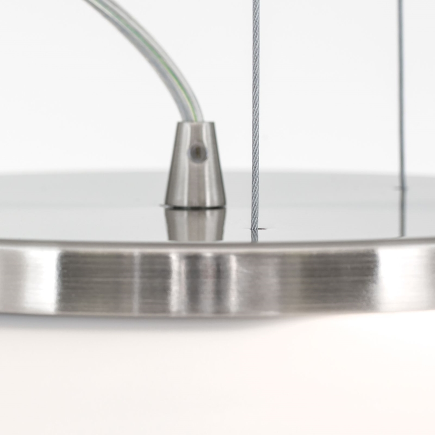 Hanglamp aan een koord BLANC 2xE27/60W/230V diameter 49 cm mat chroom