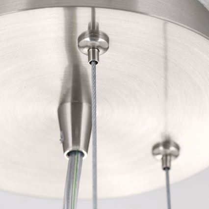 Hanglamp aan een koord BLANC 2xE27/60W/230V diameter 49 cm mat chroom