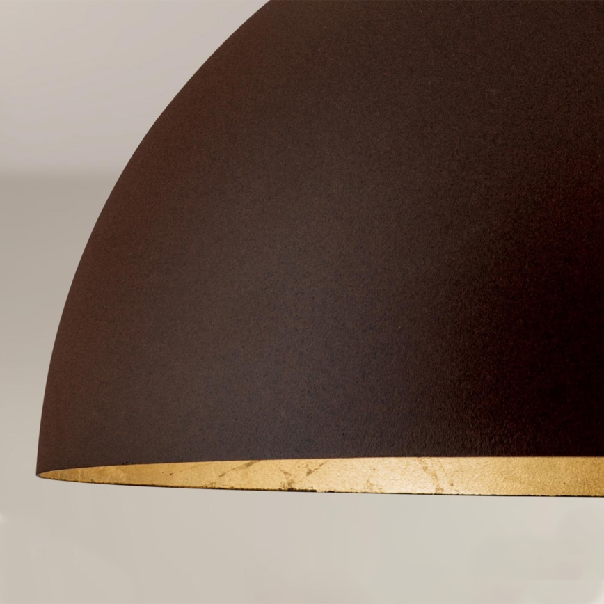 Hanglamp aan een koord ELIANO 1xE27/60W/230V diameter 50 cm bruin/goud