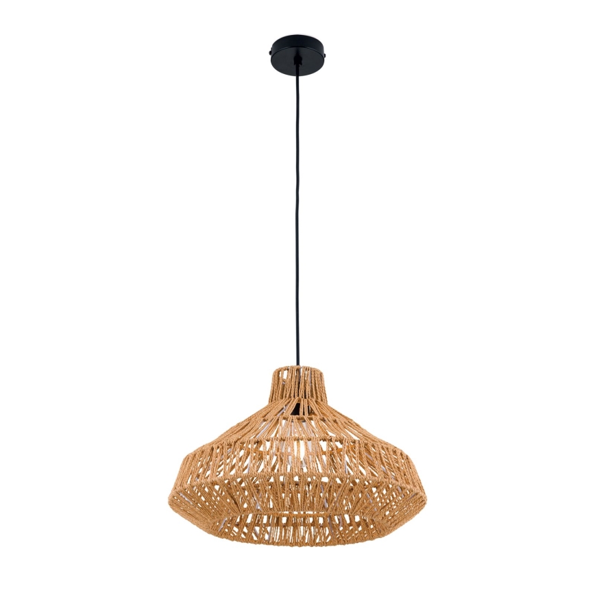 Hanglamp aan een koord BASKET 1xE27/40W/230V diameter 40 cm hennep