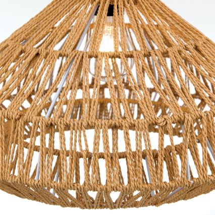 Hanglamp aan een koord BASKET 1xE27/40W/230V diameter 40 cm hennep