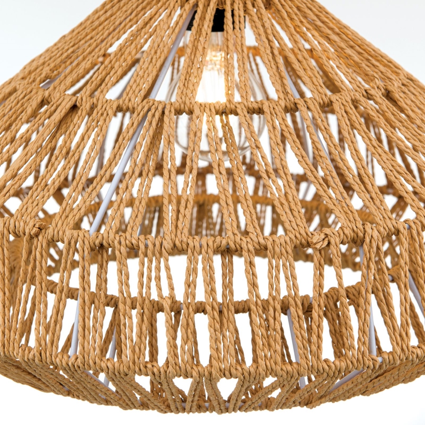 Hanglamp aan een koord BASKET 1xE27/40W/230V diameter 40 cm hennep