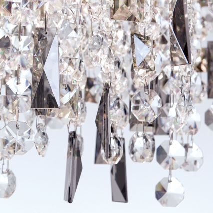 Kristallen hanglamp aan een koord CRYSTALRIVER 21xG9/40W/230V glanzend chroom