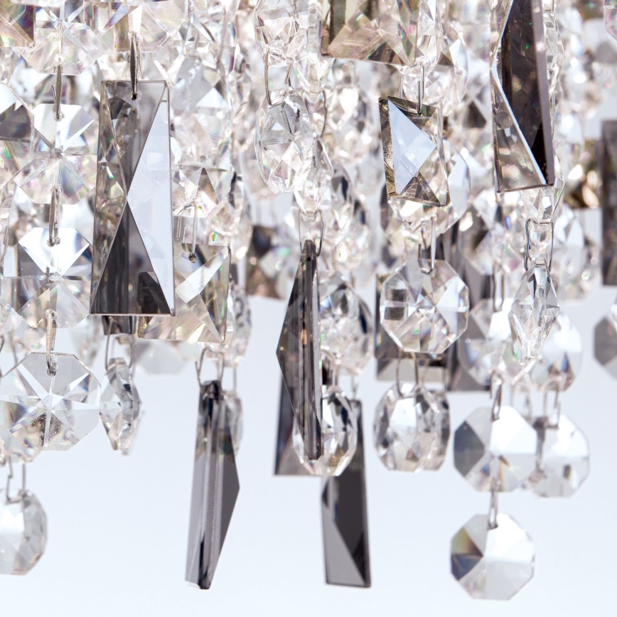 Kristallen hanglamp aan een koord CRYSTALRIVER 21xG9/40W/230V glanzend chroom